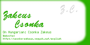 zakeus csonka business card